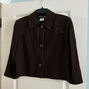 Harve Benard Retro Short Chocolate Blazer, Size 12